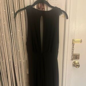 Fleabag backless jumpsuit with front slit